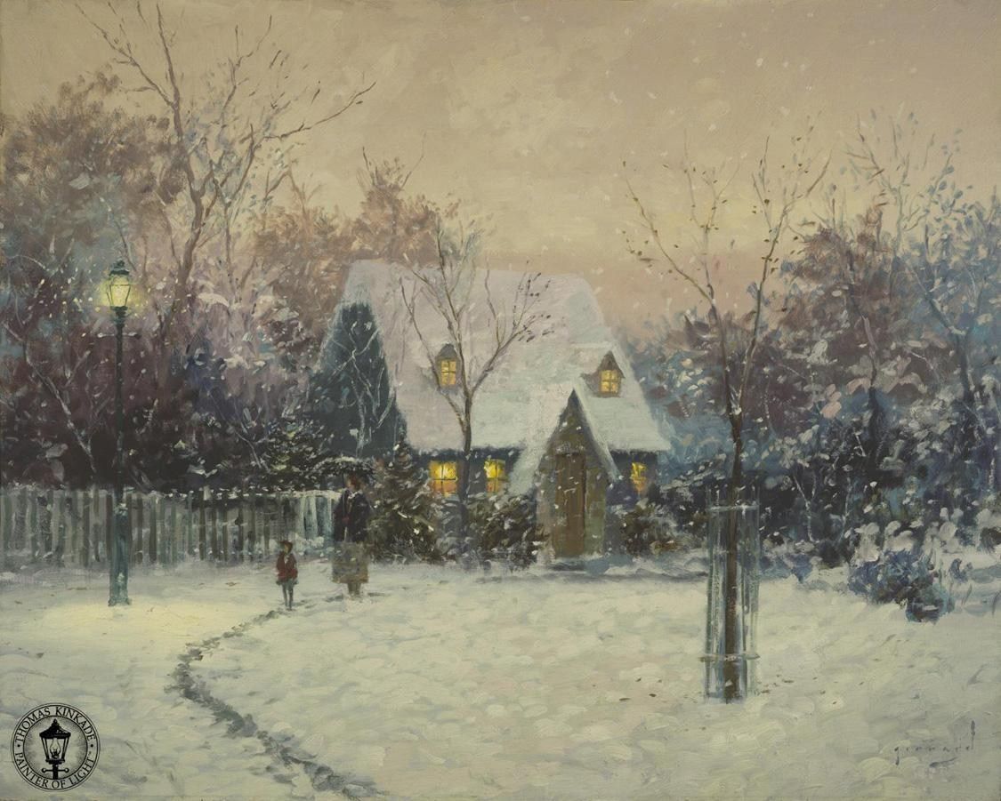 Thomas Kinkade A Winter's Cottage